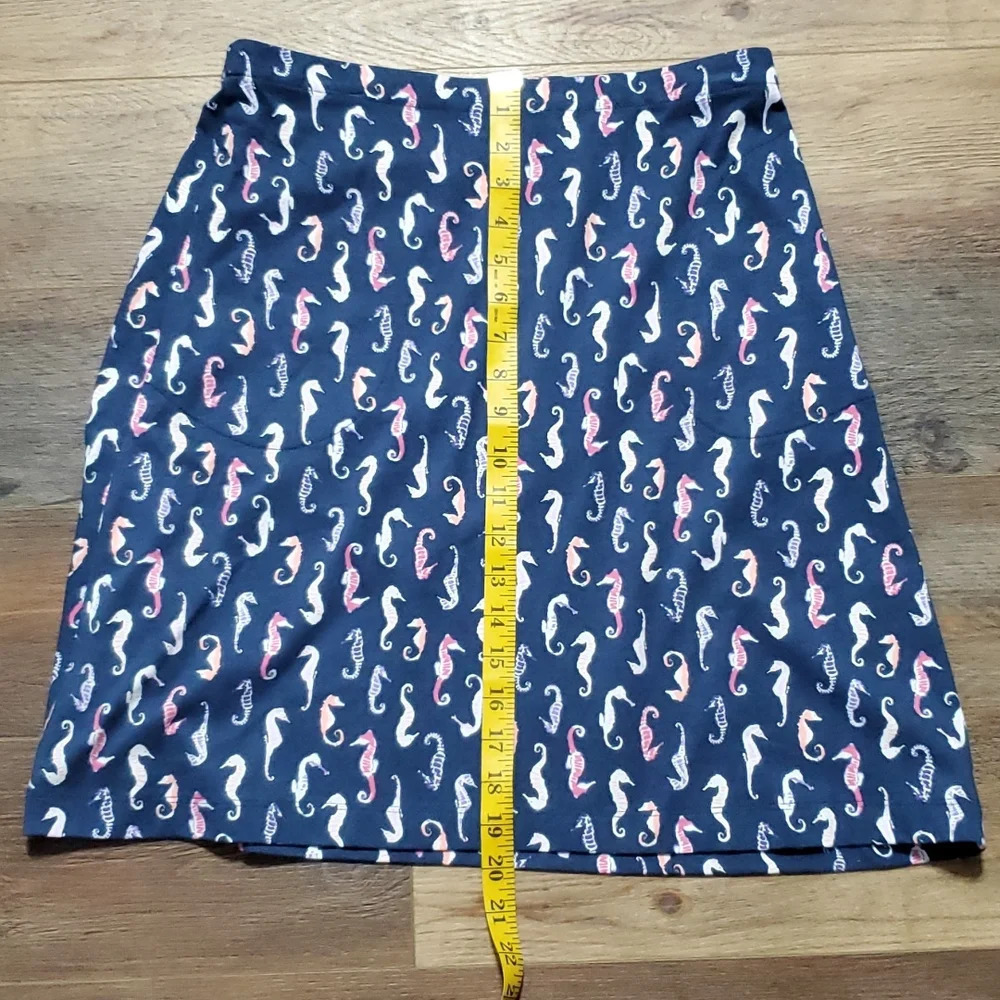 J Jill stretch summer seahorse skirt cotton blend with pockets